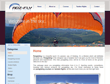 Tablet Screenshot of adzflyparagliding.com